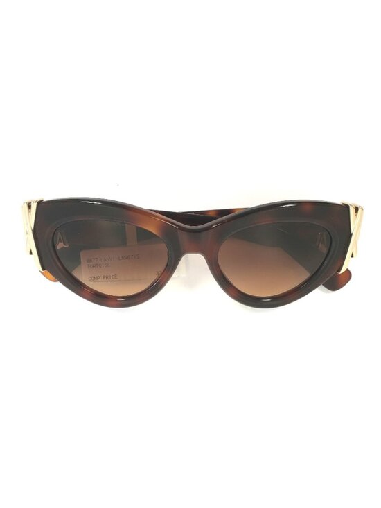 Lanvin LNV671S 214 50mm Oval Cat Eye Sunglasses Tortoise / Brown Gradient main image 4